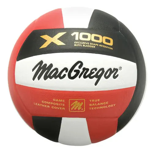 MacGregor® X1000 Indoor/Outdoor VolleyballBlack/White