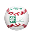 Diamond DDY-1 Dixie Youth baseball with white leather, red stitching, and green branding on a centered, front-facing view.