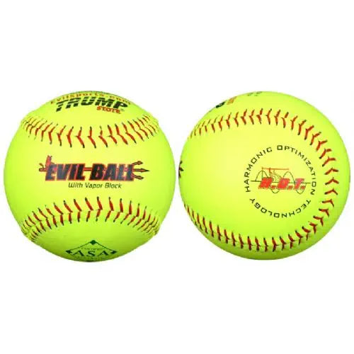 Trump® EVIL-RP-USA-Y 12" 52/300 ASA Premium Grade Leather Softballs (Dozen)