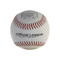 BSN Sports Mark 1 official league baseball with a white leather cover, red flat seams, and black logo branding.