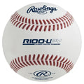 Rawlings R100-UPY molded baseball in white with red stitching, centered on a white background.