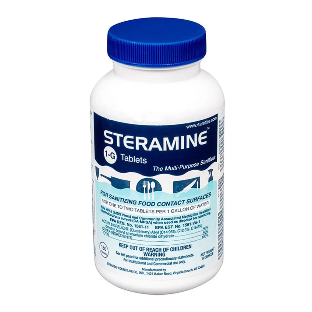 Steramine Sanitizing Tablets, 150-Count Bottle