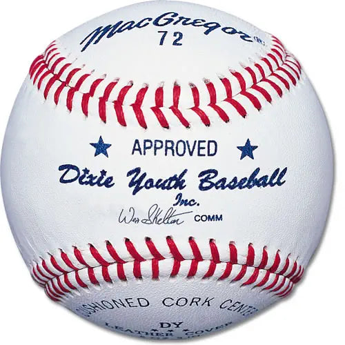 MacGregor #72 Official Dixie® Youth Baseballs (Dozen)