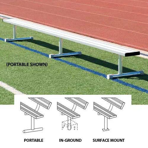 Player's Bench w/o Back (Choose Mount, Length, and Color)