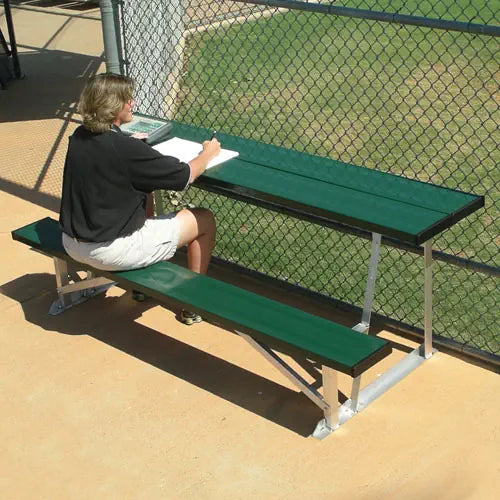 Scorer's Table With Bench, 7.5' (Aluminum or Powder-Coated Color)