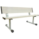 Portable Courtside Bench w/ Back, 5' (Forest Green, White)