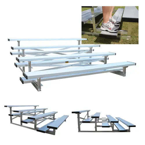 4-Row Low-Rise Aluminum Bleachers
