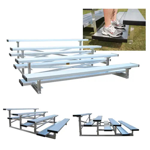 4-Row Low-Rise Aluminum Bleachers