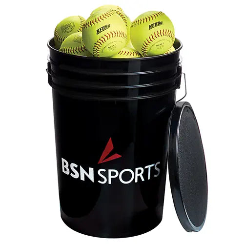 BSN SPORTS Bucket w/2 dz Practice 11" Softballs