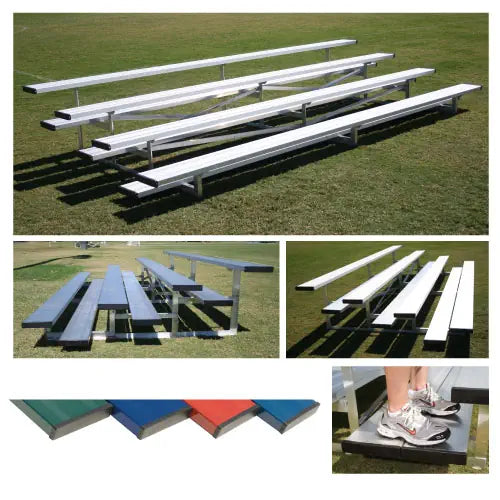 4-Row Low-Rise Aluminum Bleachers