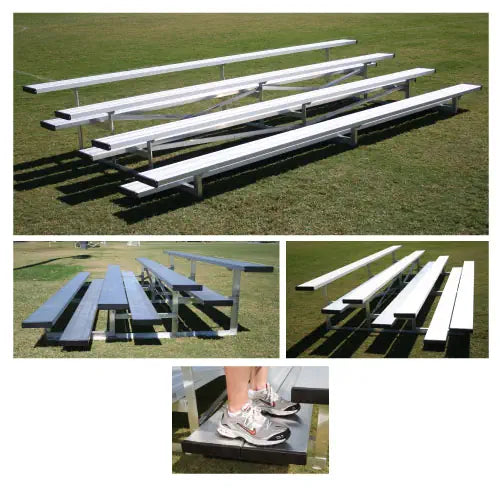 4-Row Low-Rise Aluminum Bleachers