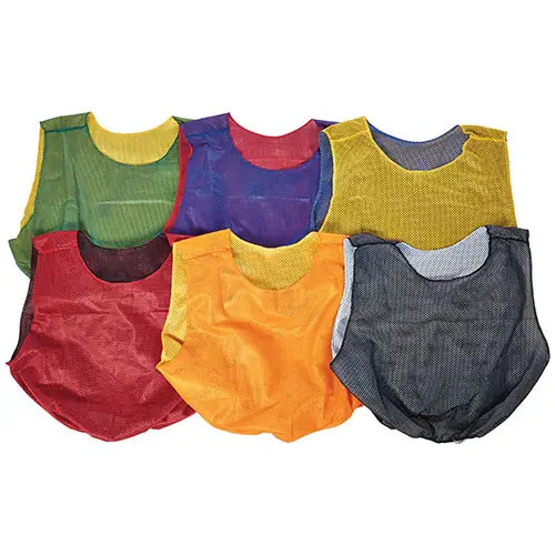 Mesh Reversible Scrimmage Vests - YouthSilver/Black