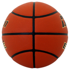 Basketball with black seams on a white background