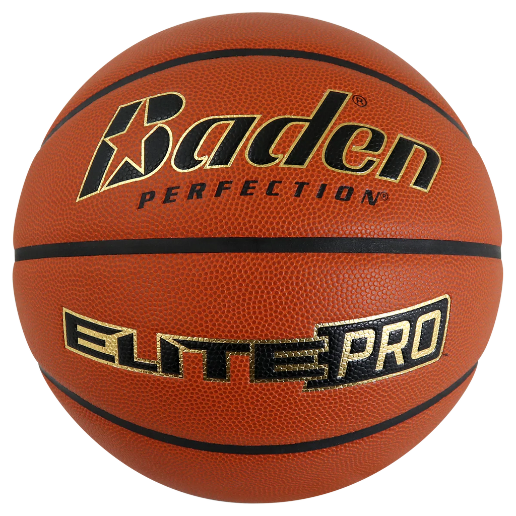 Basketball with Baden Perfection and Elite Pro branding on a white background