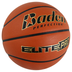 Basketball with Baden Perfection and Elite Pro branding on a white background