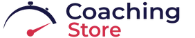 Logo of Coaching Store with a blue and red design