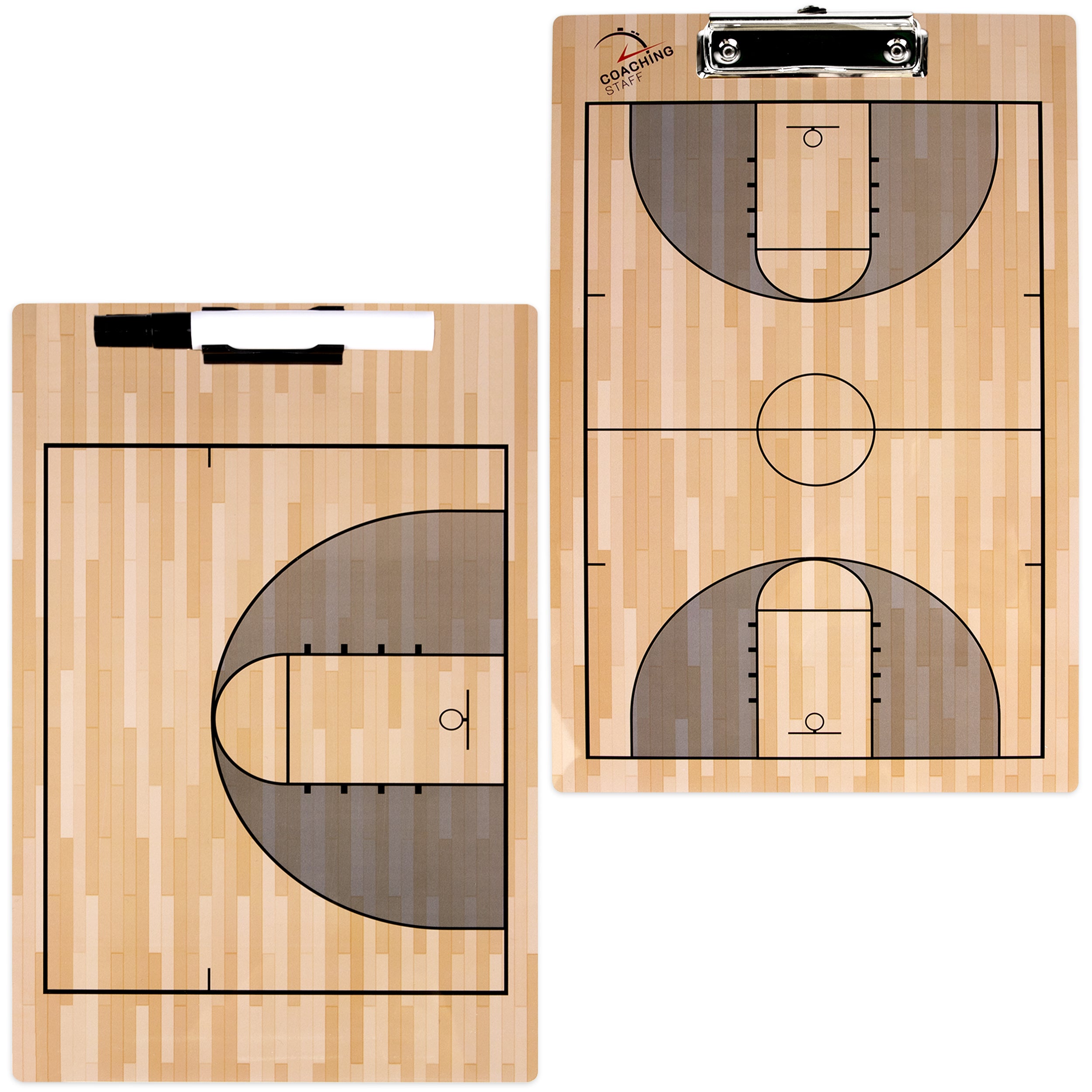 CoachingStaff Ultra-Thick Pro Basketball Coaching Clipboard w/Marker and Dual Clips