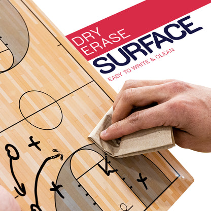 CoachingStaff Ultra-Thick Pro Basketball Coaching Clipboard w/Marker and Dual Clips