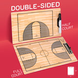 CoachingStaff Ultra-Thick Pro Basketball Coaching Clipboard w/Marker and Dual Clips